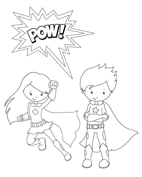 Free Printable Superhero Coloring Sheets for Kids - Crazy Little Projects