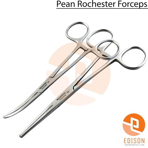 Rochester Pean Clamp Forceps Hemostat Curved+Straight 14cm Surgical ...