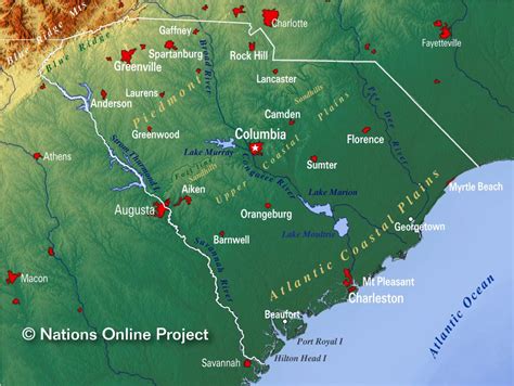 Map Of Georgia And South Carolina Border – The World Map