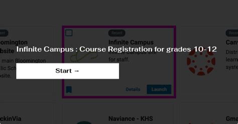 Infinite Campus : Course Registration for grades 10-12