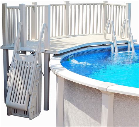 Vinyl Works Above Ground Swimming Pool Resin Deck Kit - Taupe 5 x 13.5 Feet - Walmart.com ...