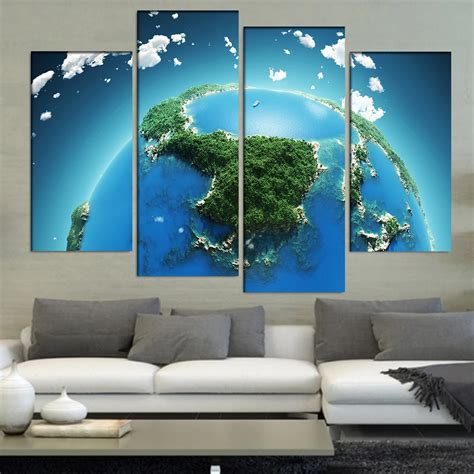 Aliexpress.com : Buy 4 Pcs/Set Large Abstract Green Blue Planet Earth ...