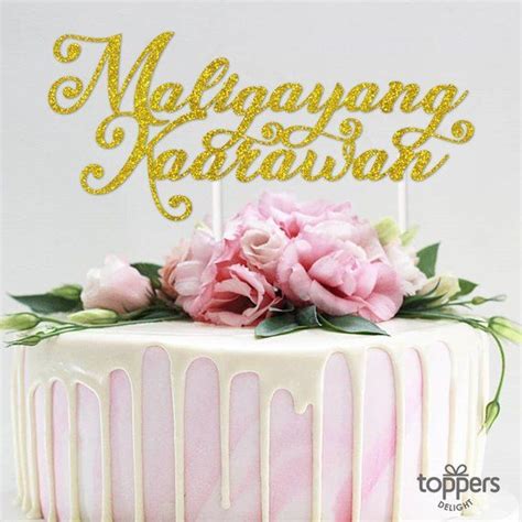 Maligayang Kaarawan Birthday Topper, Filipino Cake Topper, Filipino ...