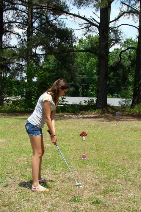 How to Make Your Own Backyard Miniature Golf Course - About A Mom