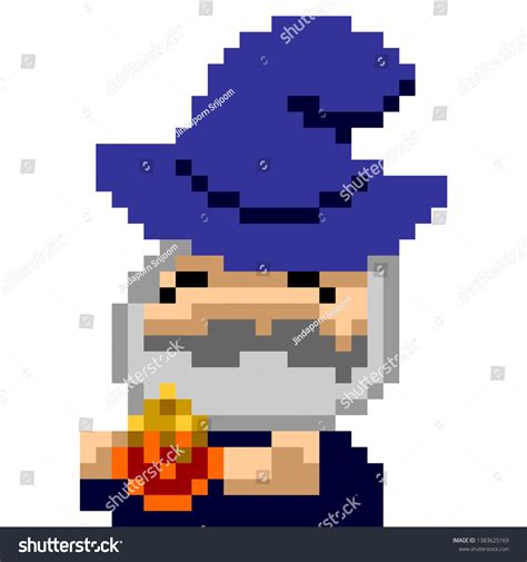 Pixel Art Wizard Version Cartoon Stock Vector (Royalty Free) 1383625169 | Shutterstock