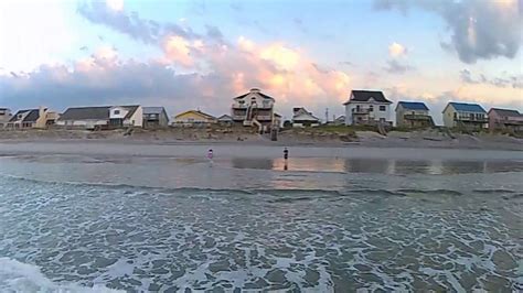 Beach Sunrise over Topsail Island Surf City, North Carolina Drone Footage - YouTube