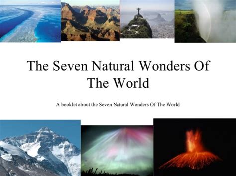 7 Natural Wonders of the World list by CNN Seven Nature Wonders