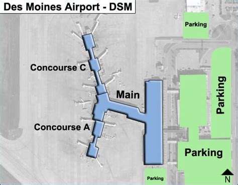 Des Moines DSM Airport Terminal Map