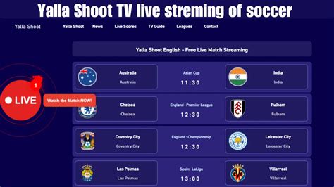 Yalla Shoot TV - Watch Live Football Streaming on Yalla Shoot in 2024