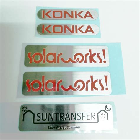 Custom etching stainless steel metal engraving stickers logo plates luggages 3m adhesive metal ...