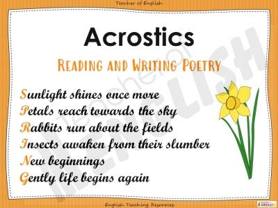 Acrostic Poem Examples