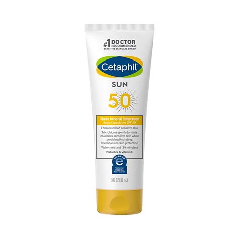 Cetaphil Sheer Mineral Sunscreen SPF 50 - Shop Bath & Skin Care at H-E-B