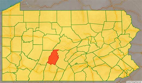 Map of Blair County, Pennsylvania - Thong Thai Real