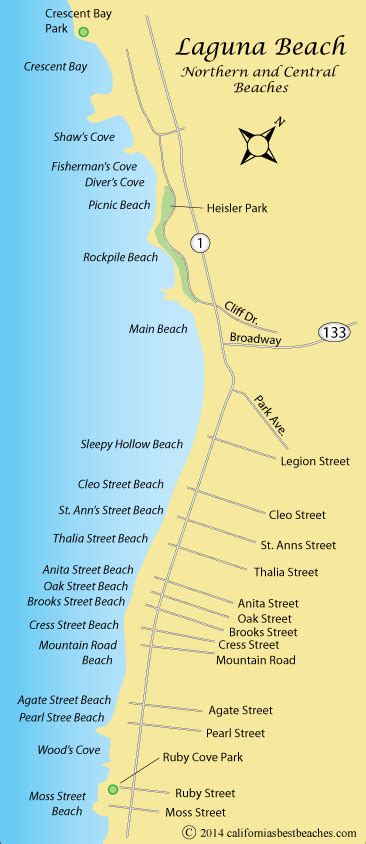 Southern California Beaches Map - Living Room Design 2020