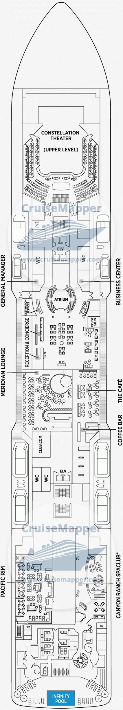 Seven Seas Explorer deck 5 plan | CruiseMapper