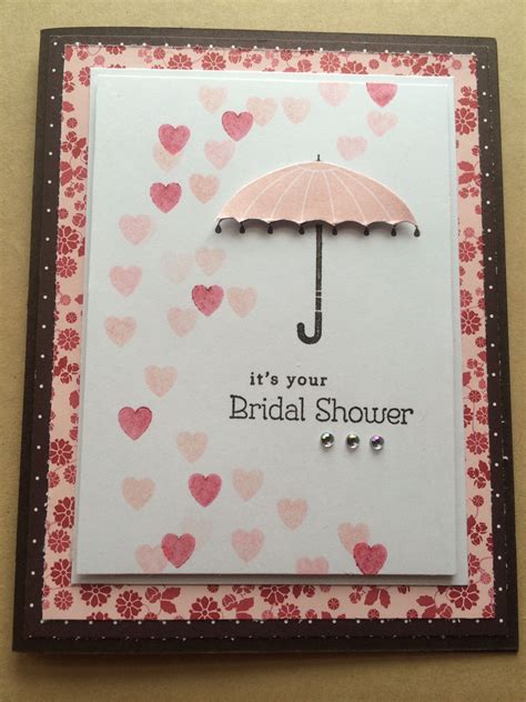 Stampin Up -- bridal shower card for my niece...Rain or Shine, Endless ...