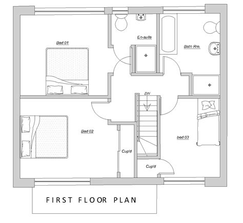 Simple Village House Plans with Auto CAD Drawings - First Floor Plan ...