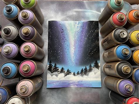 Starry night in the forest : r/painting