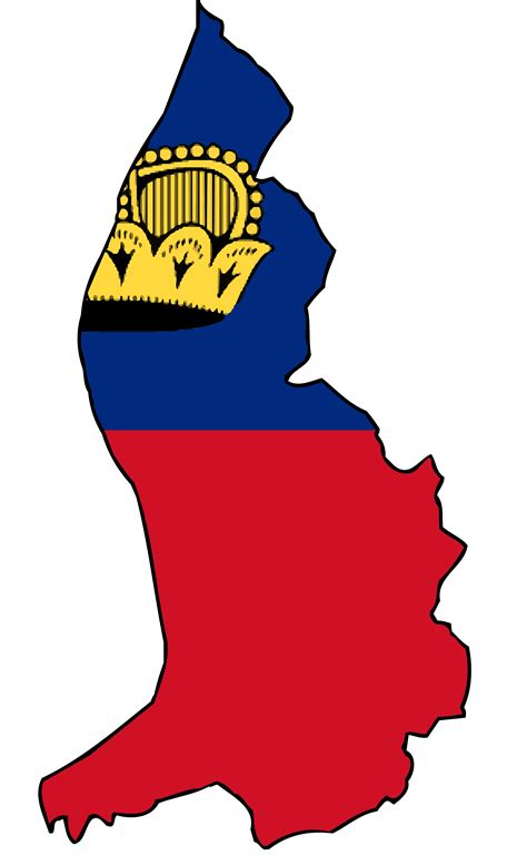 Liechtenstein Flag Map - MapSof.net