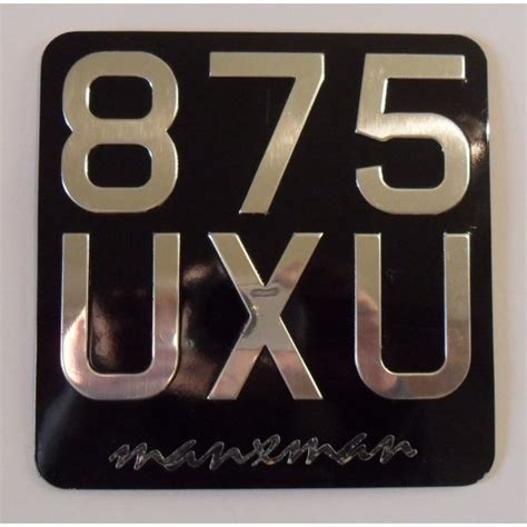 Vintage Number Plate Rear Die Pressed Aluminium Black Stove Enamelled 7 ...