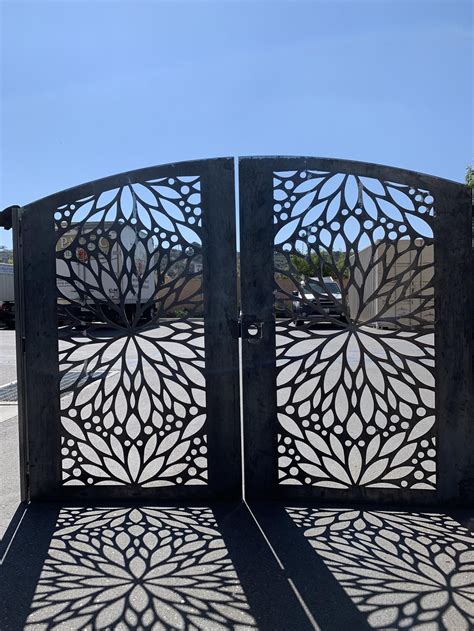 Buy Contemporary Dual Entry Metal Gate Ornamental Iron Garden Entry ...