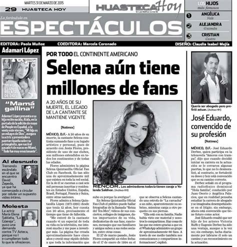 Spanish Newspaper featuring Selena Quintanilla