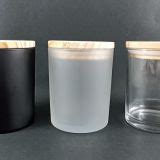Vaso de vidrio 200ml Negro con Tapa de madera – Jab Envases Plásticos