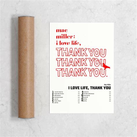 Mac Miller I Love Life Thank You Album Cover Poster Print - Etsy