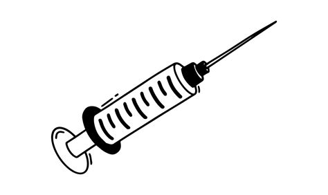 Syringe Medical Symbol Drawing. doodle icon. syringe. vector illustration 7713471 Vector Art at ...