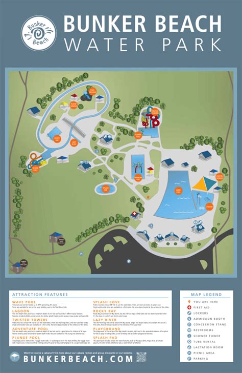 Bunker Beach Water Park Map and Brochure (2021 - 2023) | ThemeParkBrochures.net