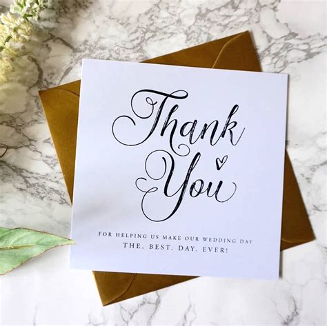 thank you wedding card by farrah & eve paper co. | notonthehighstreet.com