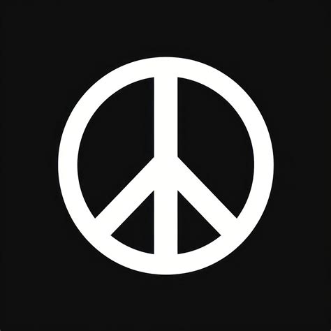 Peace Symbol symbol white black. | Premium Photo Illustration - rawpixel