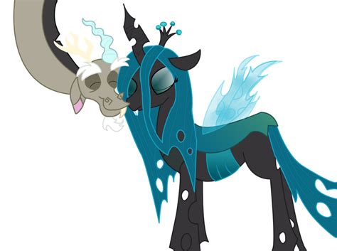 Queen Chrysalis and Discord by doggyandi on DeviantArt