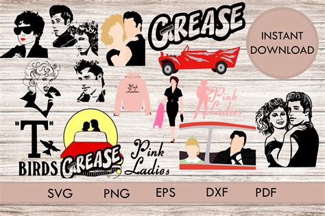 Bundle Grease Svg Png Pink Ladies Cricut Silhouette Cutting Files - Etsy