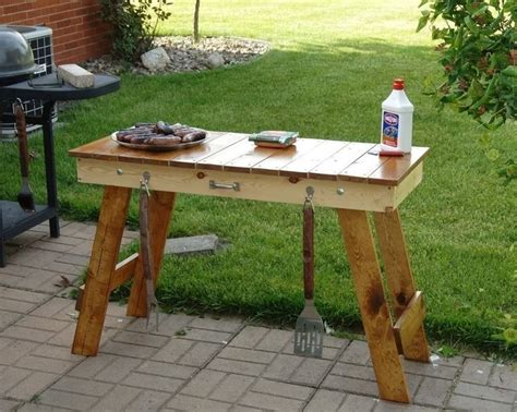 Weber Grill Side Table Kit | Wood grill table, Tailgate table, Folding ...