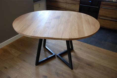 Extendable round table modern design steel and timber | Round extendable dining table, Dining ...