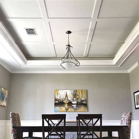 How to Install this Simple DIY Coffered Ceiling Design - Abbotts At Home