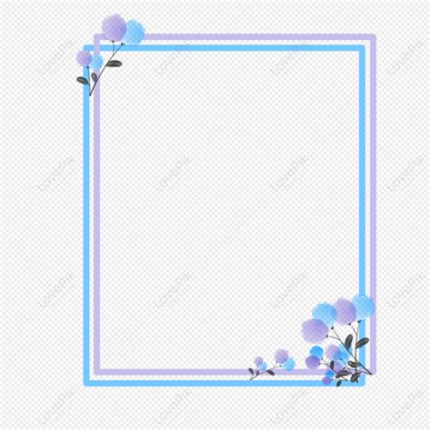 Blue Flower Design Border