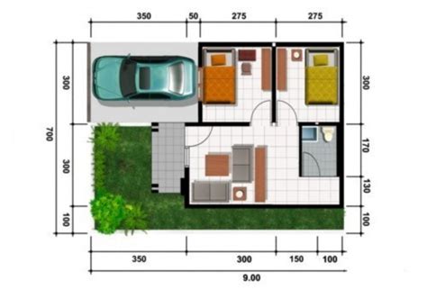 Macam Macam Denah Rumah Tipe 21 Minimalis - IMAGESEE