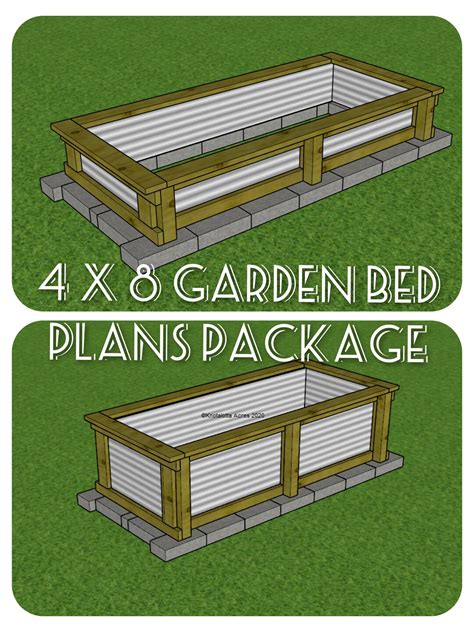 Raised Garden Bed Plans, Raised Planter Plans, Garden Bed Raised, Steel Planter, PDF Plans, DIY ...