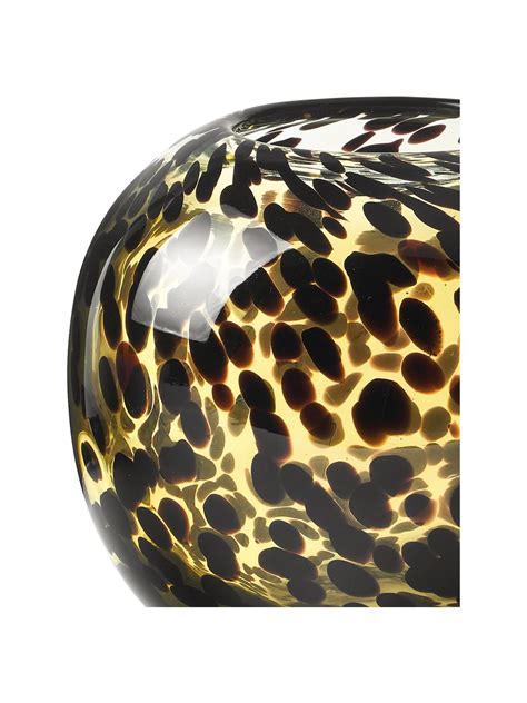 Vase en verre soufflé bouche avec motif à pois Leopard | Westwing