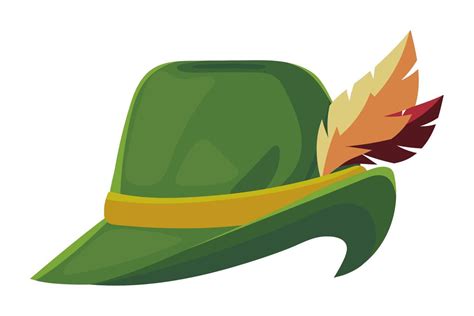 oktoberfest hat with feather 10795294 Vector Art at Vecteezy