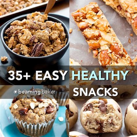 35+ Easy Healthy Snack Recipes (Vegan, Gluten-Free, Refined Sugar-Free) - Beaming Baker