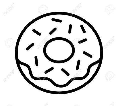 Donut Line Drawing at GetDrawings | Free download