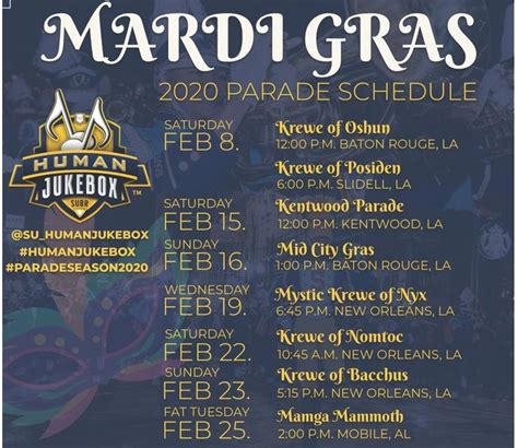 Mardi Gras Parade Schedule Mobile Al 2024 - Berti Chandal