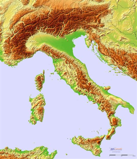 Maps on the Web : Photo | Italy map, Relief map, World geography