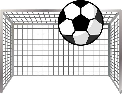 Soccer ball and goal - Free vector clipart images on creazilla.com