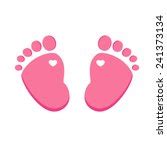 Baby Footprints Pink Clipart Free Stock Photo - Public Domain Pictures