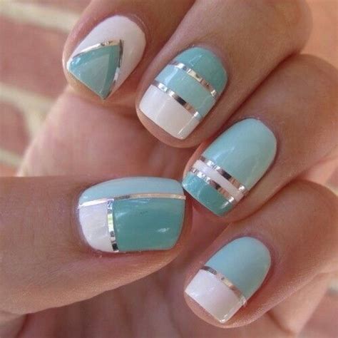 White And Teal Nails Pictures, Photos, and Images for Facebook, Tumblr, Pinterest, and Twitter