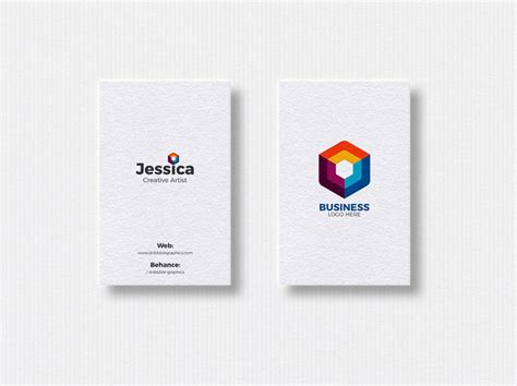 Free Vertical Business Card Mockup | Mockuptree